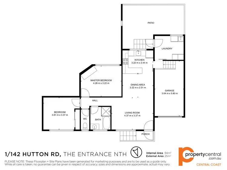 Floorplan of Homely villa listing, 1/142 Hutton Road, The Entrance North NSW 2261