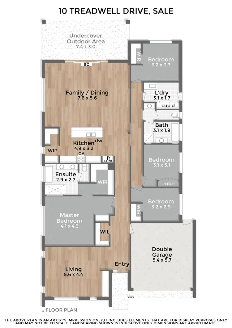 Floorplan of Homely house listing, 10 Treadwell Drive, Sale VIC 3850