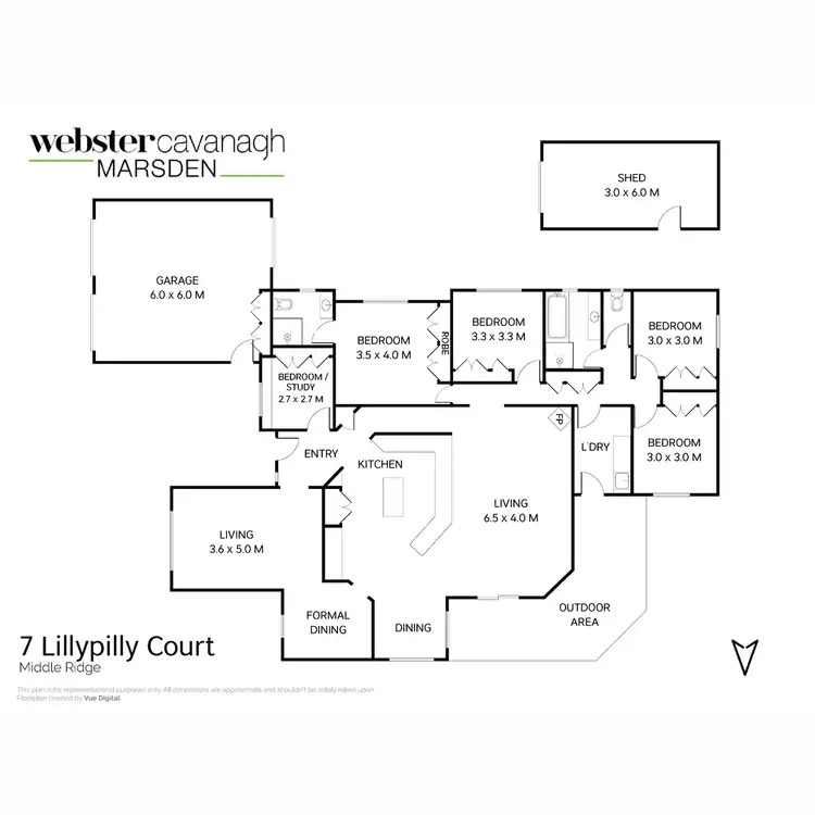 Floorplan of Homely house listing, 7 Lillypilly Court, Middle Ridge QLD 4350