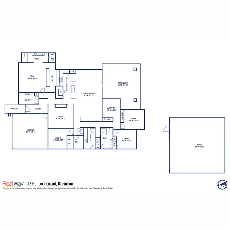 Floorplan of Homely house listing, 43 Hancock Circuit, Kleinton QLD 4352