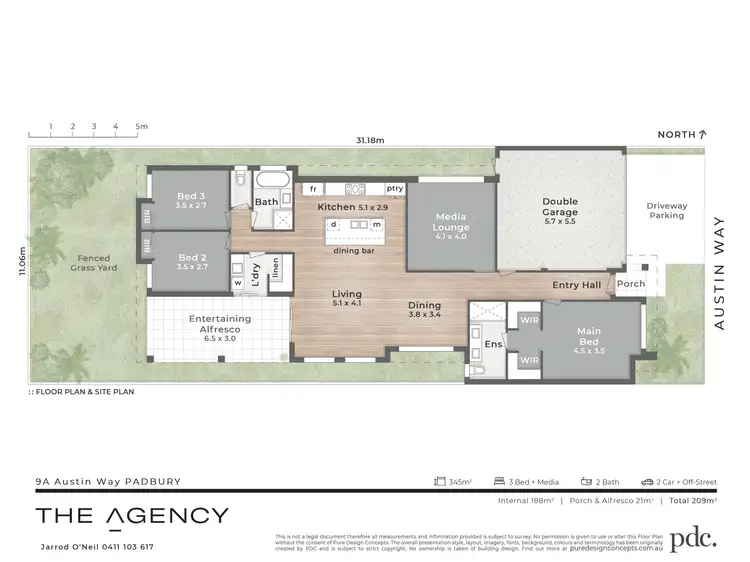 Floorplan of Homely house listing, 9A Austin Way, Padbury WA 6025