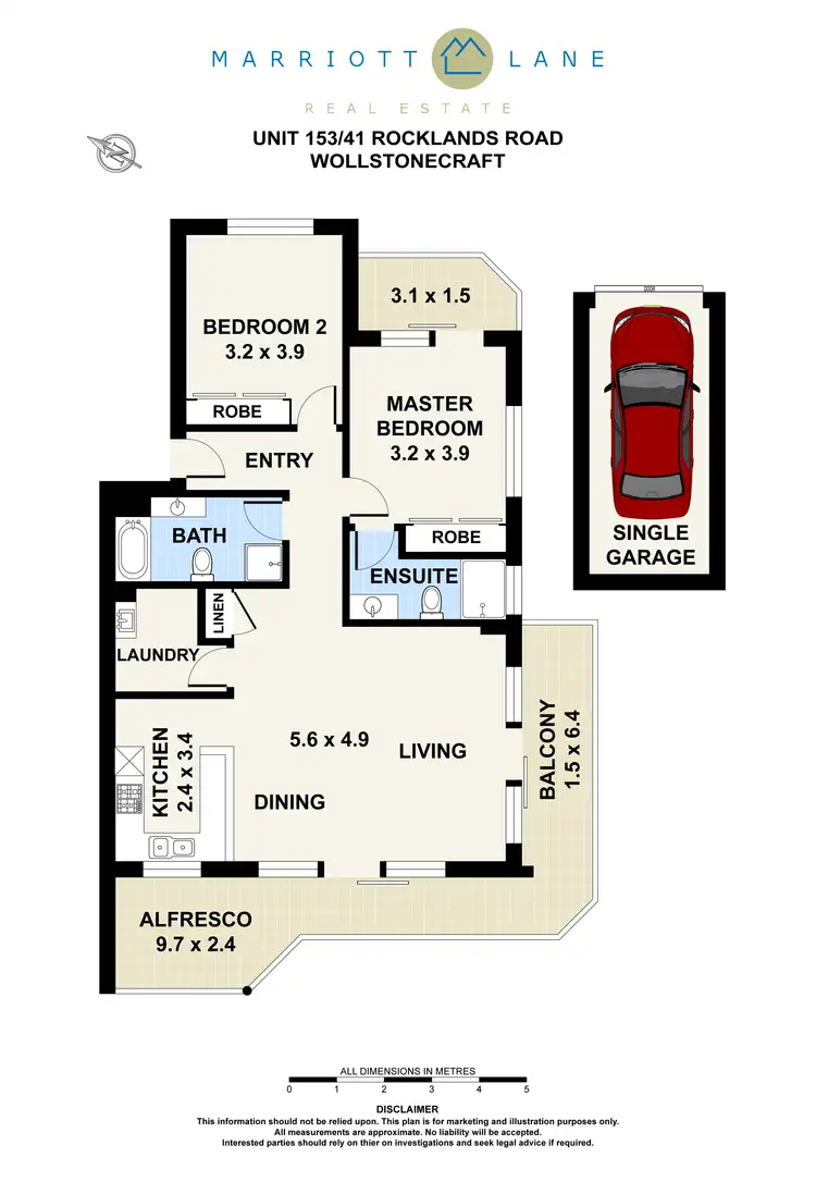 Floorplan of Homely unit listing, 153/41 Rocklands Road, Wollstonecraft NSW 2065