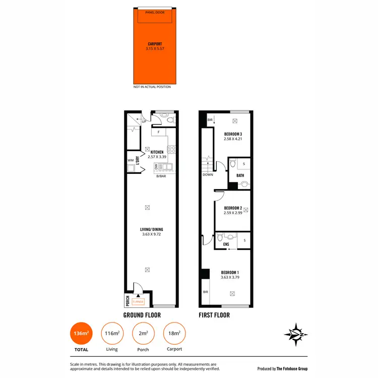Floorplan of Homely townhouse listing, 99 St Clair Avenue, St Clair SA 5011