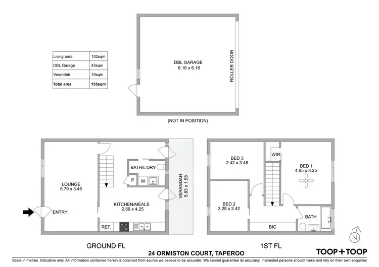 Floorplan of Homely townhouse listing, 24 Ormiston Court, Taperoo SA 5017