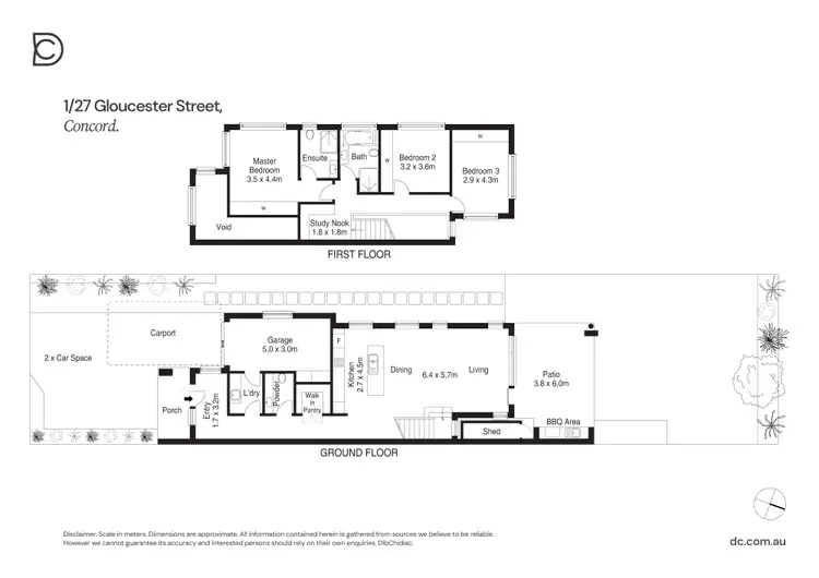 Floorplan of Homely semi-detached listing, 1/27 Gloucester Street, Concord NSW 2137