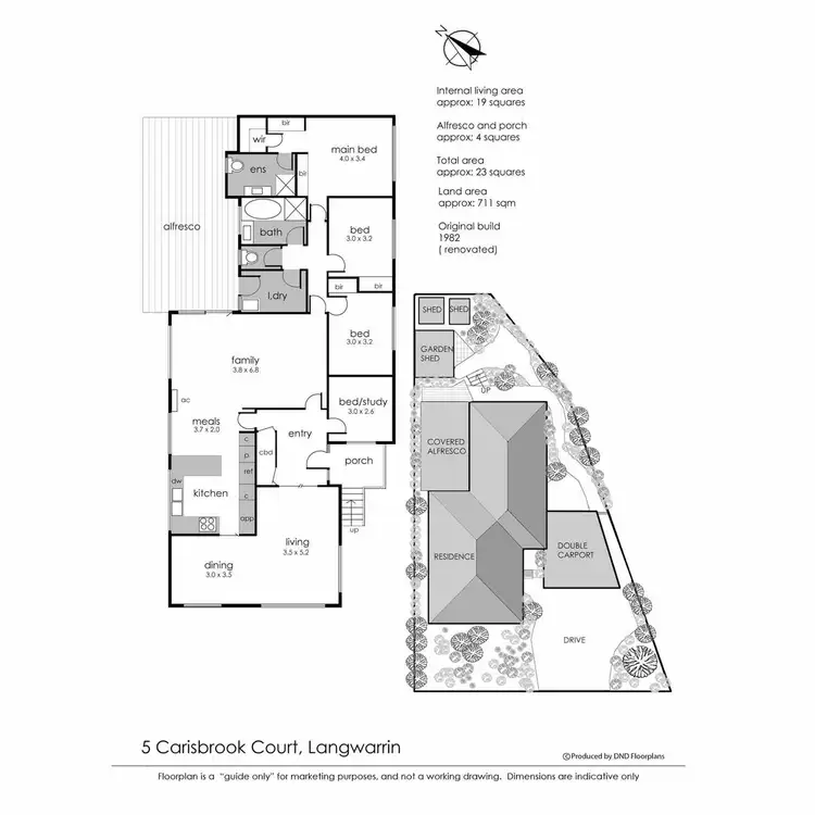 Floorplan of Homely house listing, 5 Carisbrook Court, Langwarrin VIC 3910