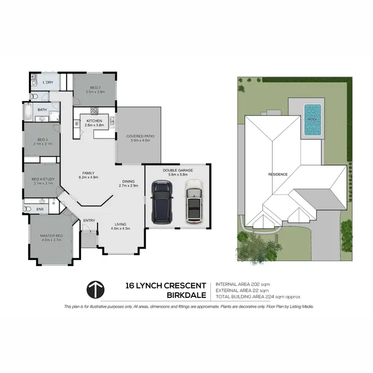 Floorplan of Homely house listing, 16 Lynch Crescent, Birkdale QLD 4159