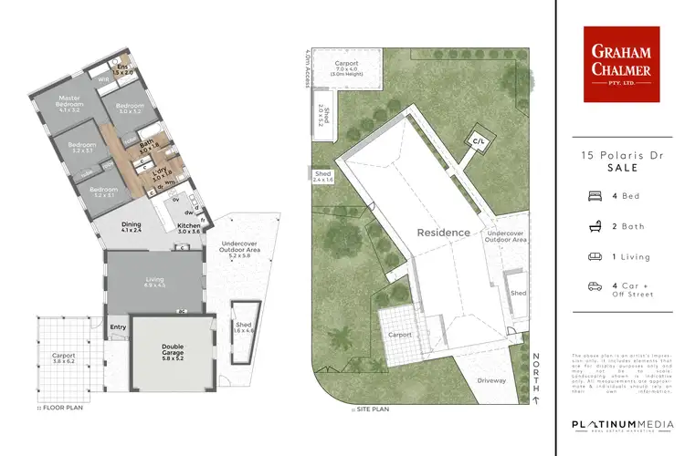Floorplan of Homely house listing, 15 Polaris Drive, Sale VIC 3850