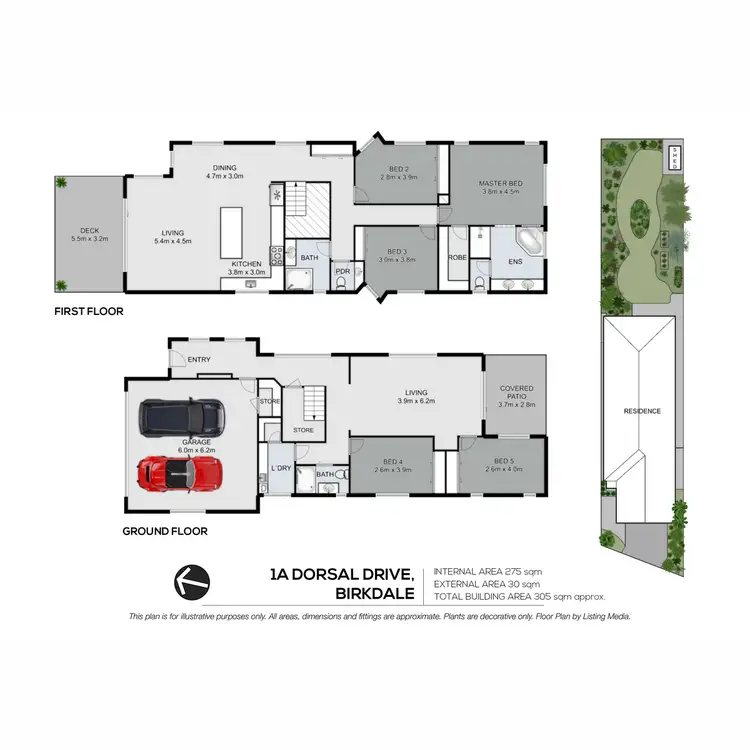 Floorplan of Homely house listing, 1A Dorsal Drive, Birkdale QLD 4159