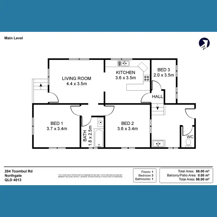 Floorplan of Homely house listing, 204 Toombul Road, Northgate QLD 4013