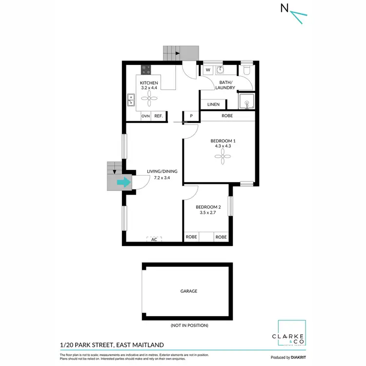 Floorplan of Homely apartment listing, 1/20 Park Street, East Maitland NSW 2323