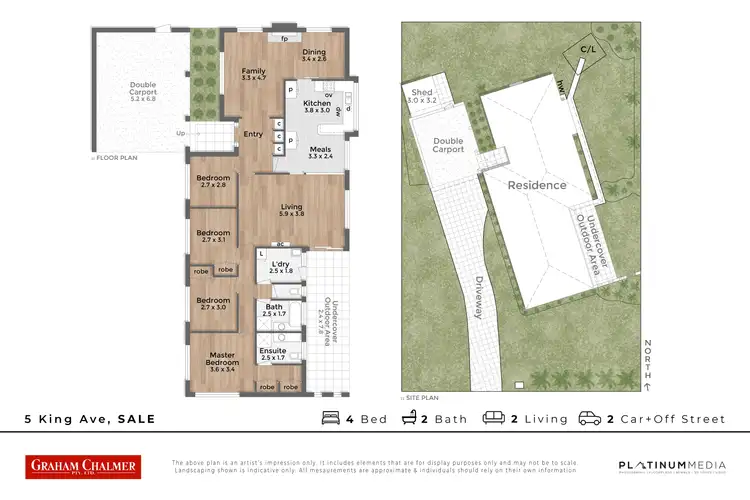 Floorplan of Homely house listing, 5 King Avenue, Sale VIC 3850