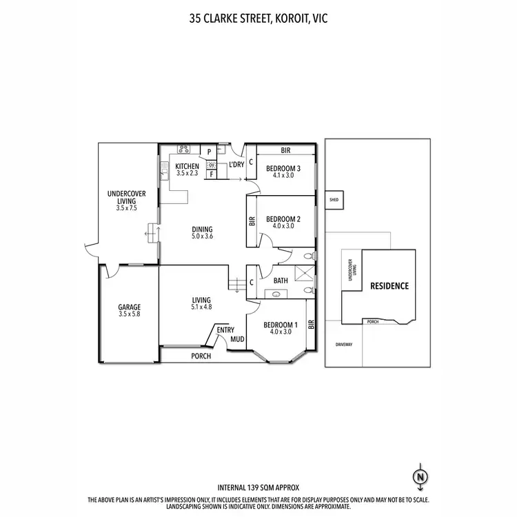 Floorplan of Homely house listing, 35 Clarke Street, Koroit VIC 3282