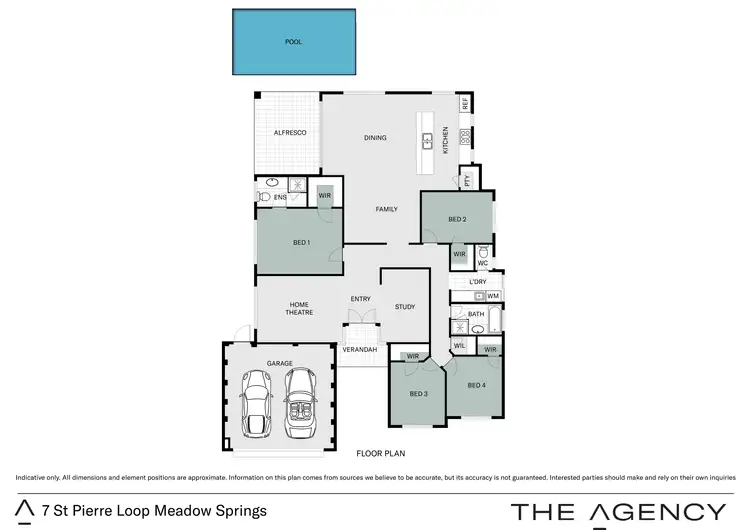 Floorplan of Homely house listing, 7 St Pierre Loop, Meadow Springs WA 6210
