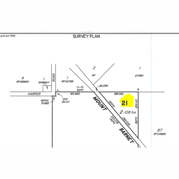 Floorplan of Homely land listing, 283 Mount Barney Road, Barney View QLD 4287