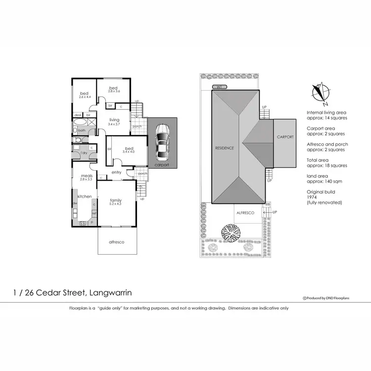 Floorplan of Homely unit listing, 1/26 Cedar Street, Langwarrin VIC 3910