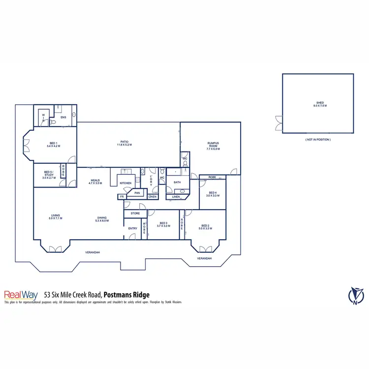 Floorplan of Homely house listing, 53 Six Mile Creek Road, Postmans Ridge QLD 4352