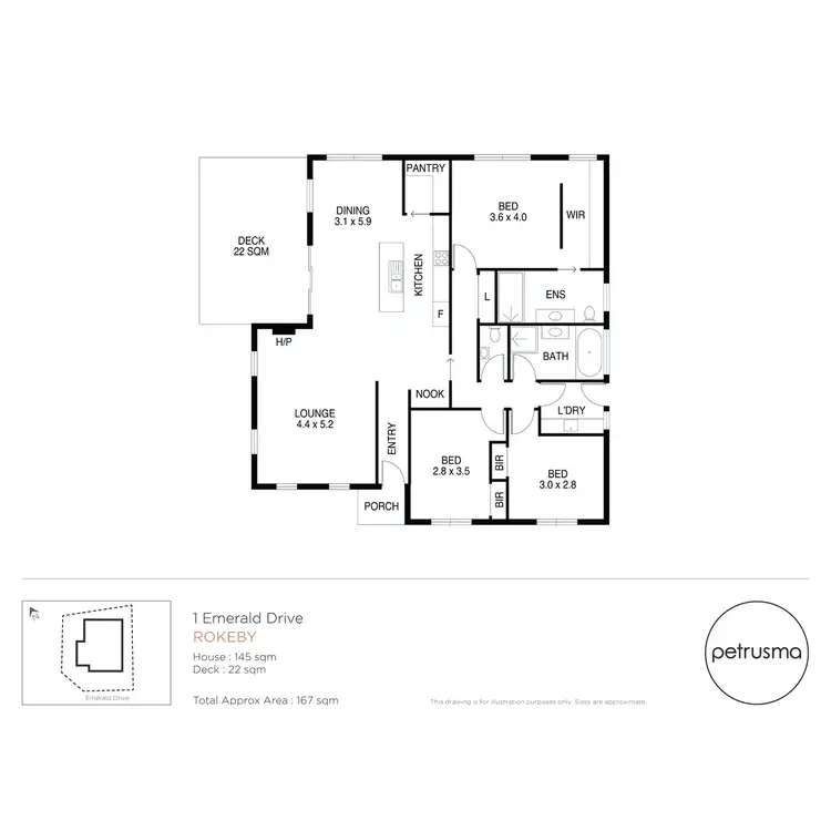 Floorplan of Homely house listing, 1 Emerald Drive, Rokeby TAS 7019