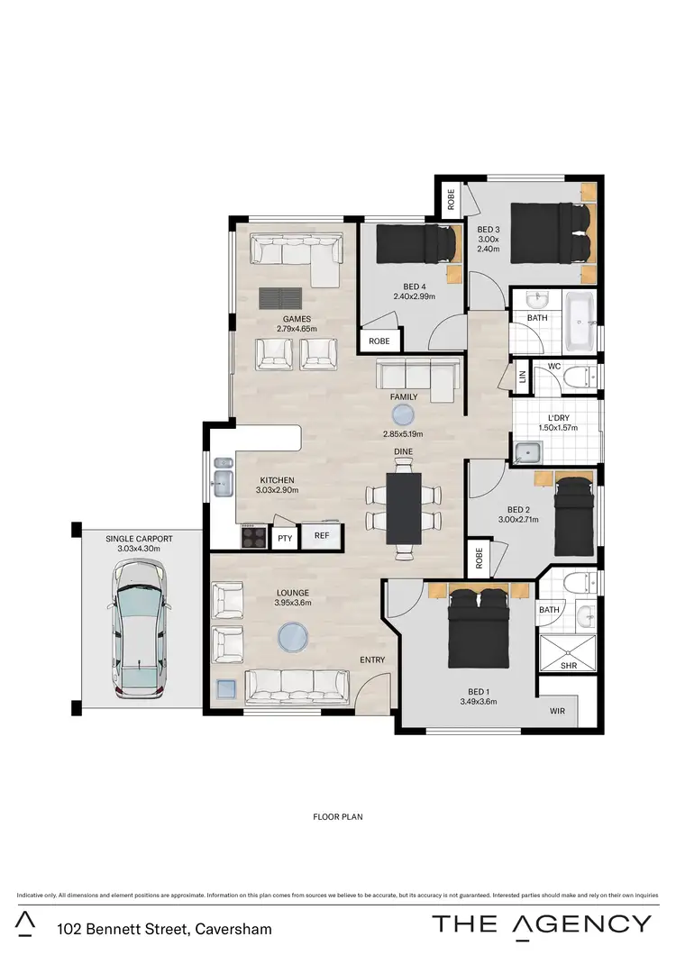 Floorplan of Homely house listing, 102 Bennett Street, Caversham WA 6055