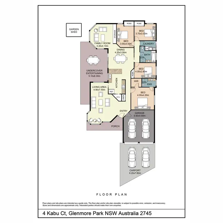 Floorplan of Homely house listing, 4 Kabu Court, Glenmore Park NSW 2745