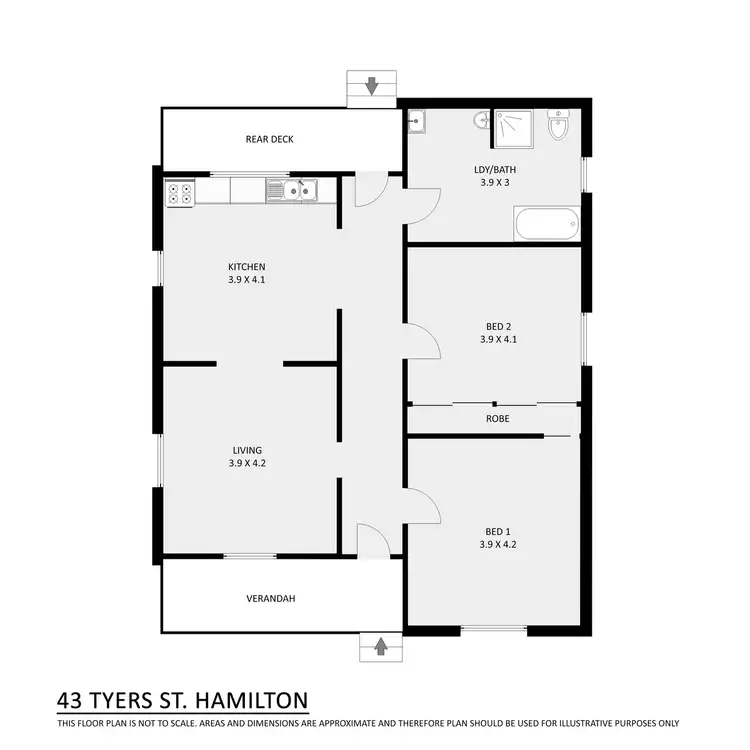 Floorplan of Homely house listing, 43 Tyers Street, Hamilton VIC 3300