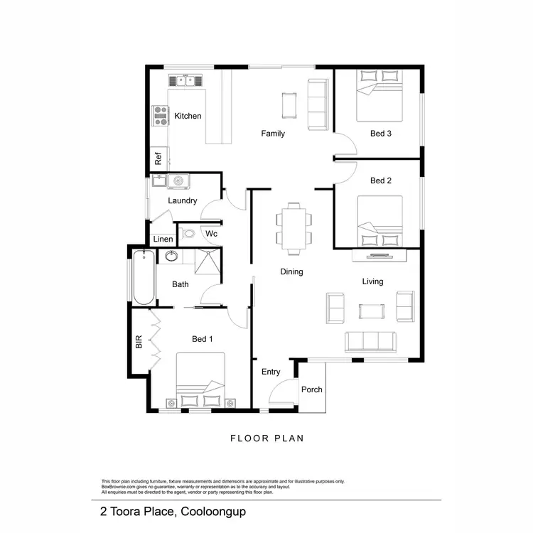 Floorplan of Homely house listing, 2 Toora Place, Cooloongup WA 6168