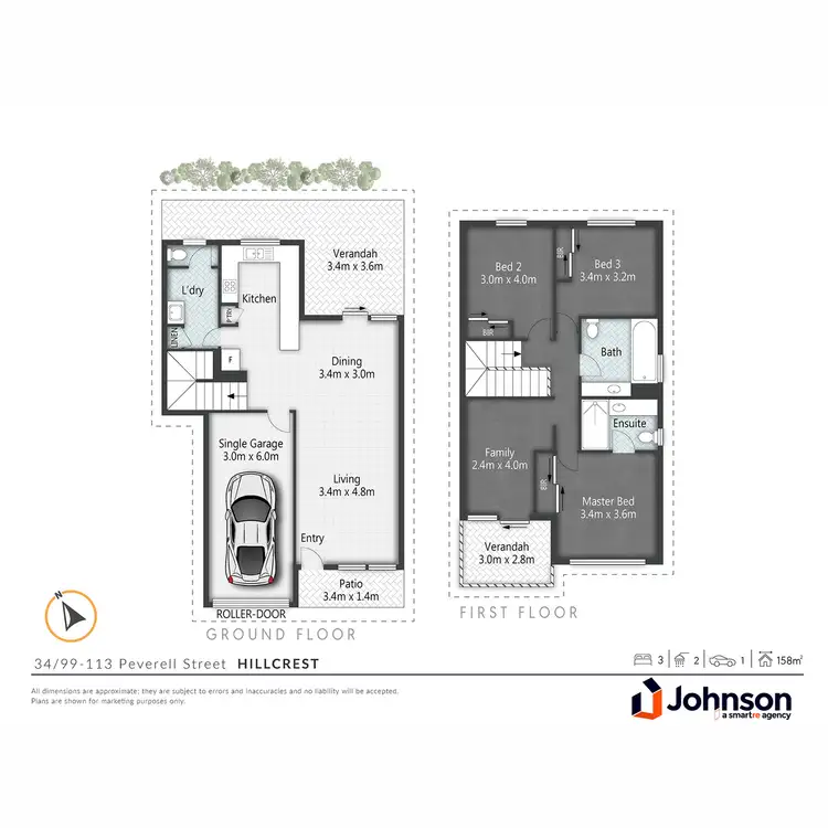 Floorplan of Homely townhouse listing, 34/99-113 Peverell Street, Hillcrest QLD 4118