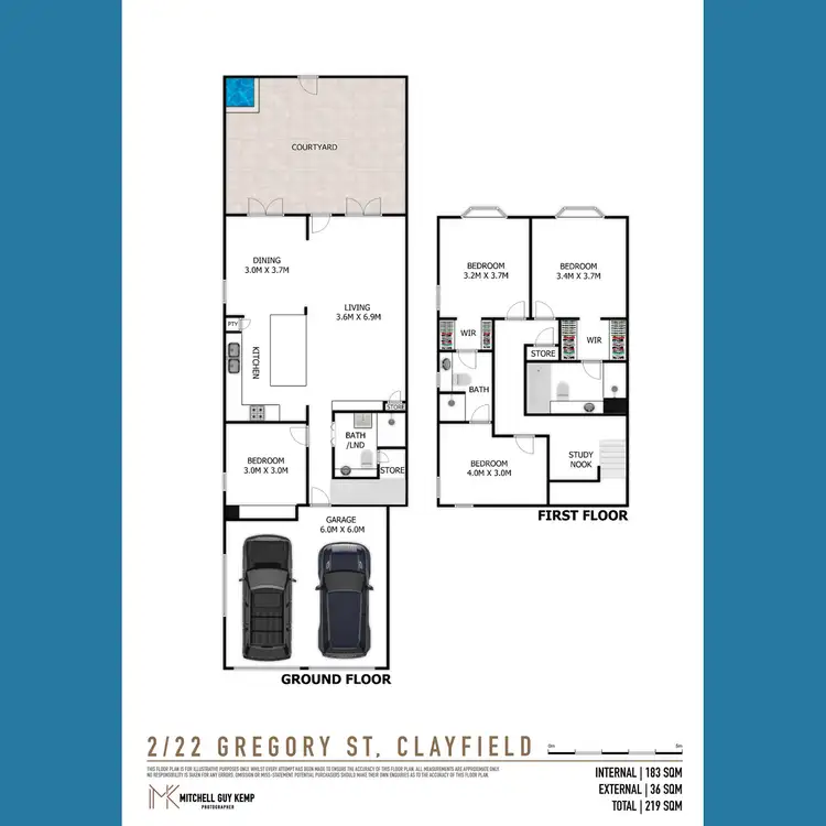 Floorplan of Homely townhouse listing, 2/22 Gregory Street, Clayfield QLD 4011