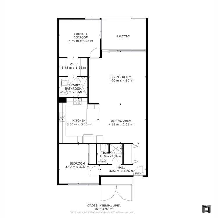 Floorplan of Homely apartment listing, 102/85 Old Perth Road, Bassendean WA 6054