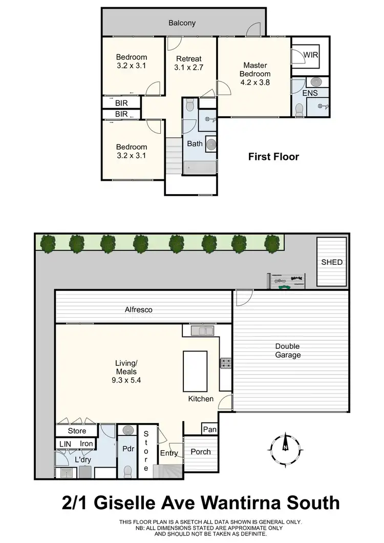 Floorplan of Homely townhouse listing, 2/1 Giselle Avenue, Wantirna South VIC 3152