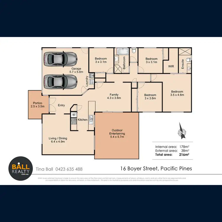 Floorplan of Homely house listing, 16 Boyer Street, Pacific Pines QLD 4211