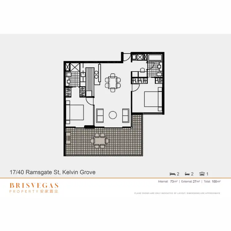 Floorplan of Homely apartment listing, 17/40 Ramsgate Street, Kelvin Grove QLD 4059