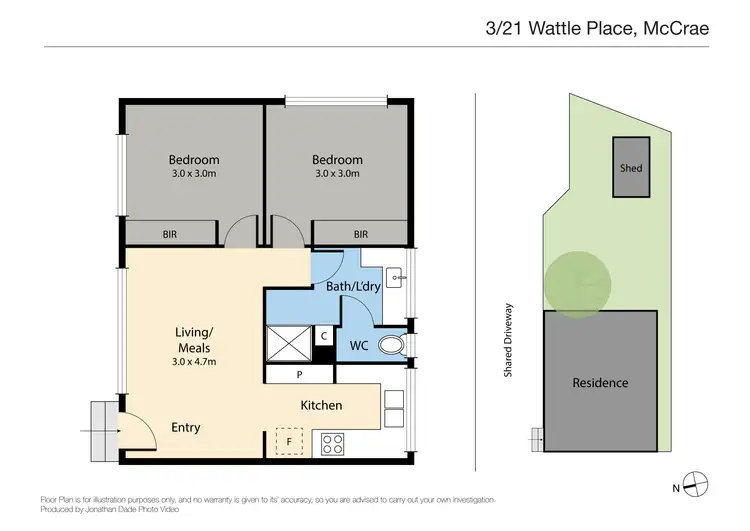 Floorplan of Homely unit listing, 3/21 Wattle Place, Mccrae VIC 3938