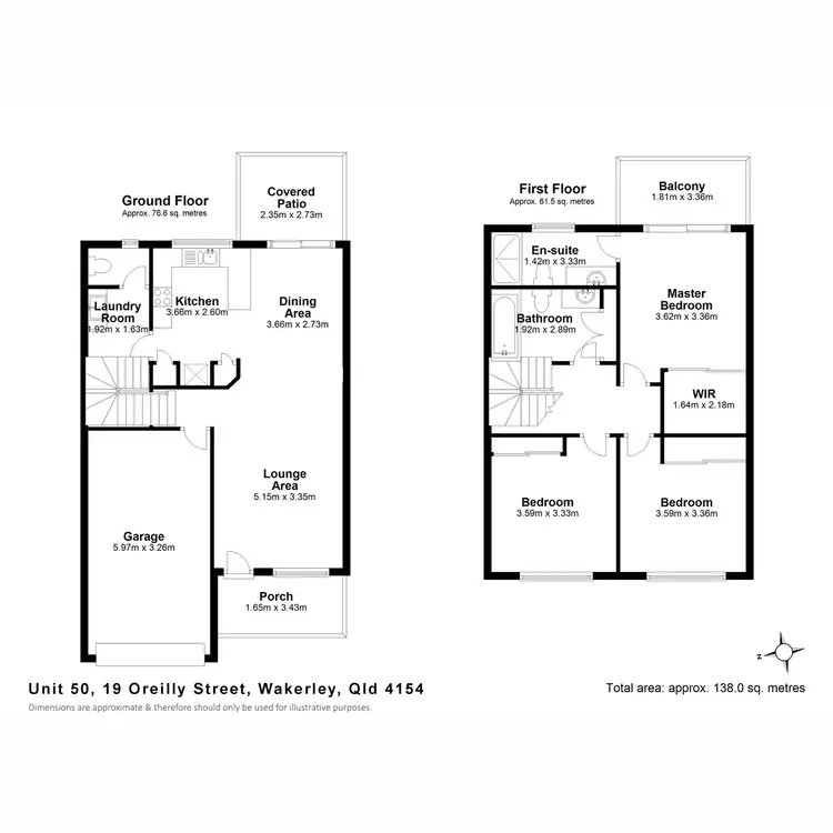 Floorplan of Homely townhouse listing, 50/19 O'Reilly Street, Wakerley QLD 4154