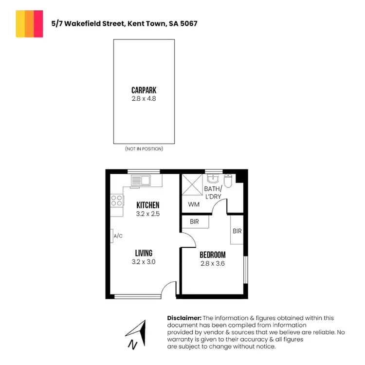 Floorplan of Homely unit listing, 5/7 Wakefield Street, Kent Town SA 5067