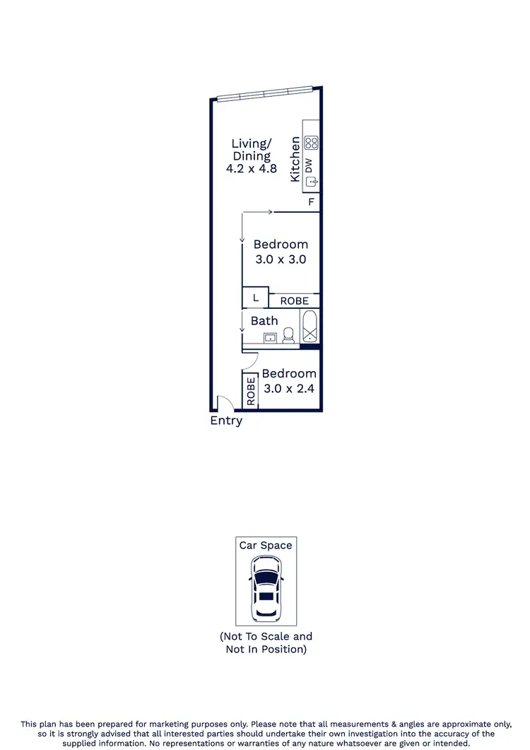 Floorplan of Homely apartment listing, 2017/18 Mt Alexander Road, Travancore VIC 3032