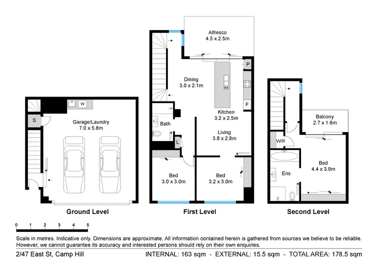 Floorplan of Homely townhouse listing, 2/47 East Street, Camp Hill QLD 4152