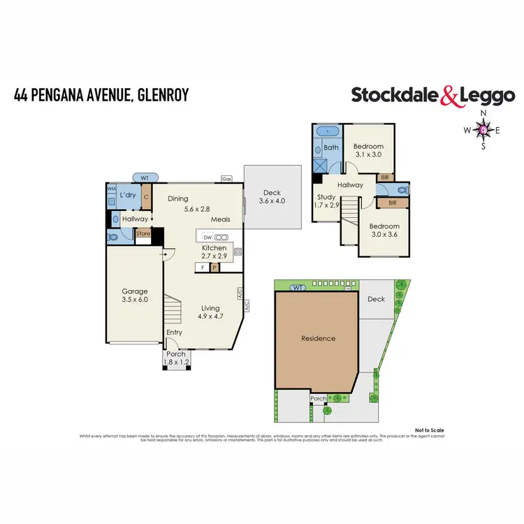 Floorplan of Homely townhouse listing, 44 Pengana Avenue, Glenroy VIC 3046
