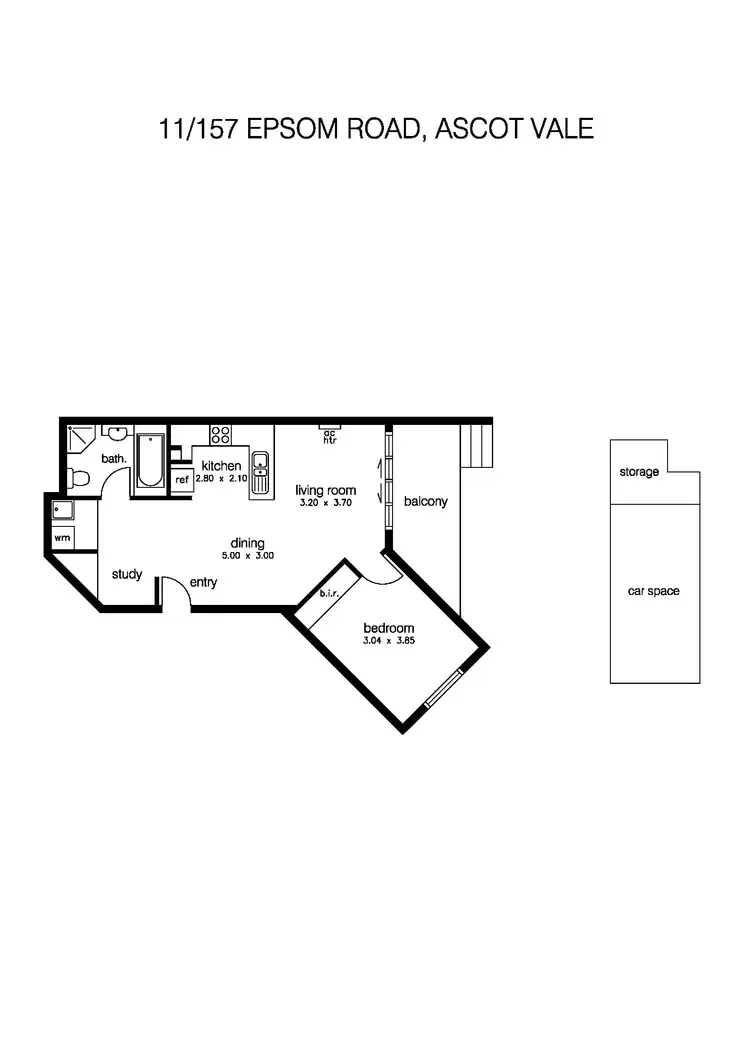Floorplan of Homely apartment listing, 11/157 Epsom Road, Ascot Vale VIC 3032