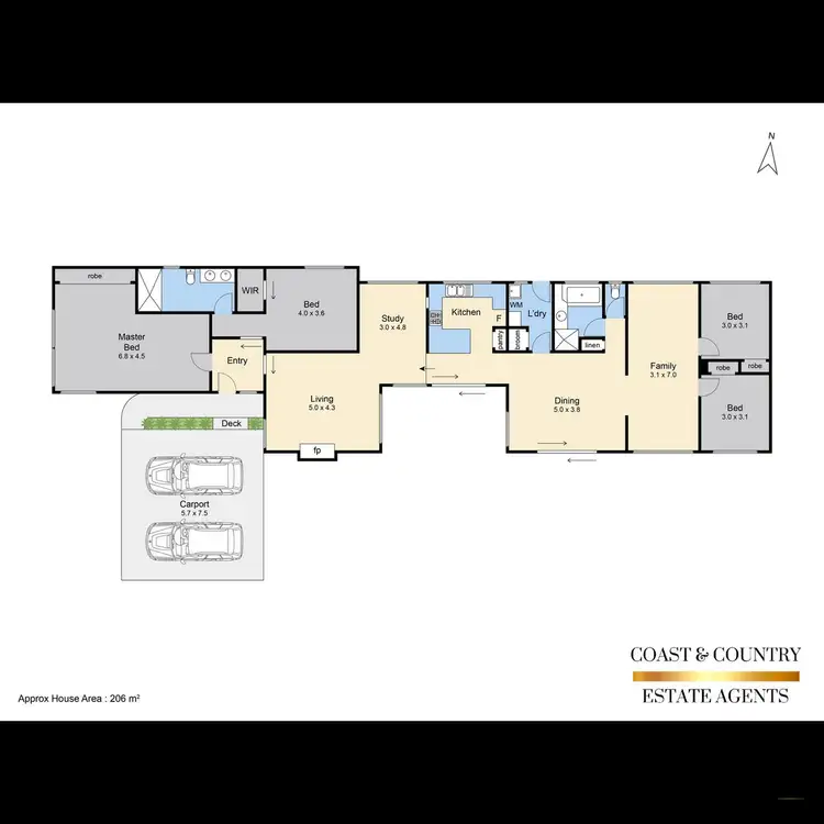 Floorplan of Homely house listing, 5 Justin Court, Frankston VIC 3199