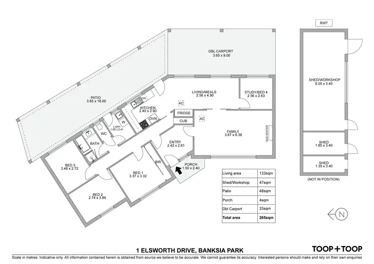 Floorplan of Homely house listing, 1 Elsworth Drive, Banksia Park SA 5091