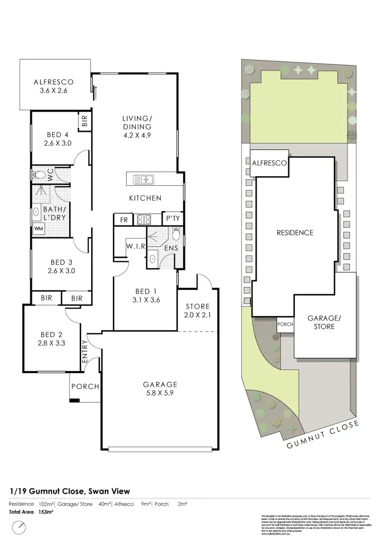 Floorplan of Homely house listing, 1/19 Gumnut Close, Swan View WA 6056