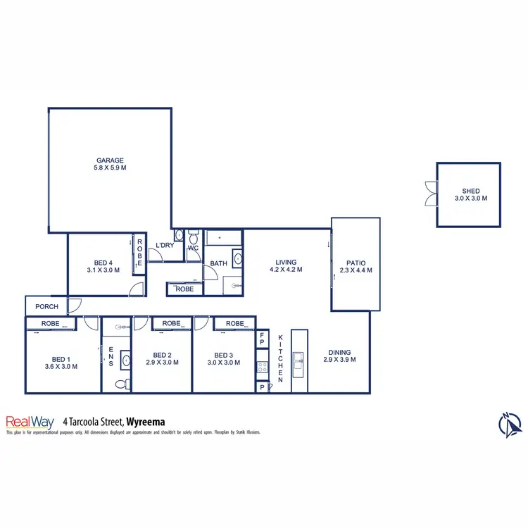 Floorplan of Homely house listing, 4 Tarcoola Street, Wyreema QLD 4352