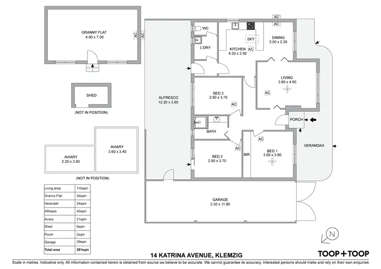 Floorplan of Homely house listing, 14 Katrina Avenue, Klemzig SA 5087