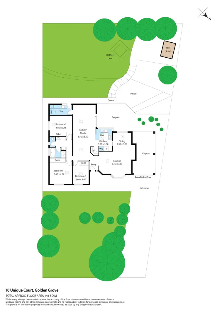 Floorplan of Homely house listing, 10 Unique Court, Golden Grove SA 5125