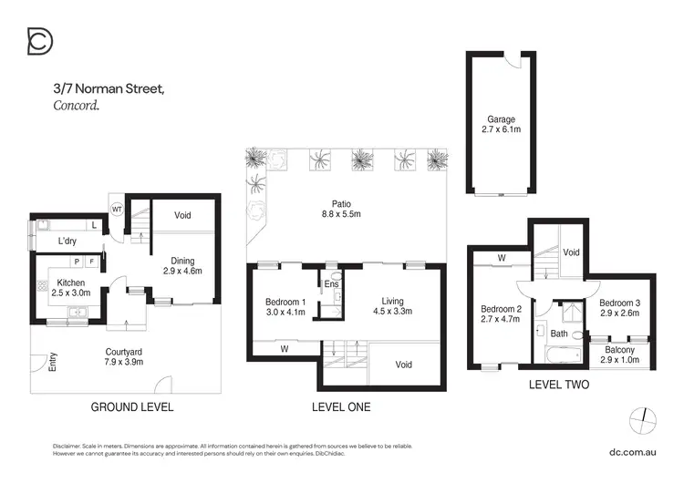 Floorplan of Homely townhouse listing, 3/7 Norman Street, Concord NSW 2137