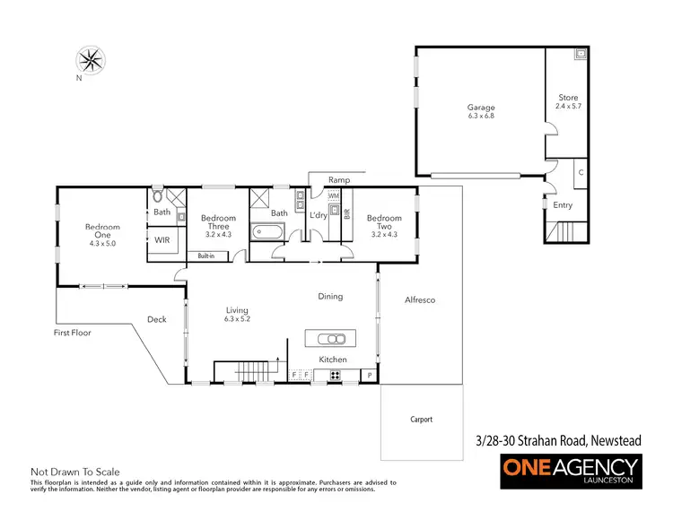 Floorplan of Homely townhouse listing, 3/28-30 Strahan Road, Newstead TAS 7250
