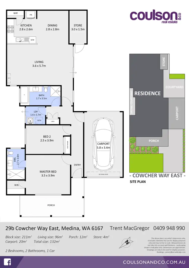 Floorplan of Homely house listing, 29b Cowcher Way East, Medina WA 6167