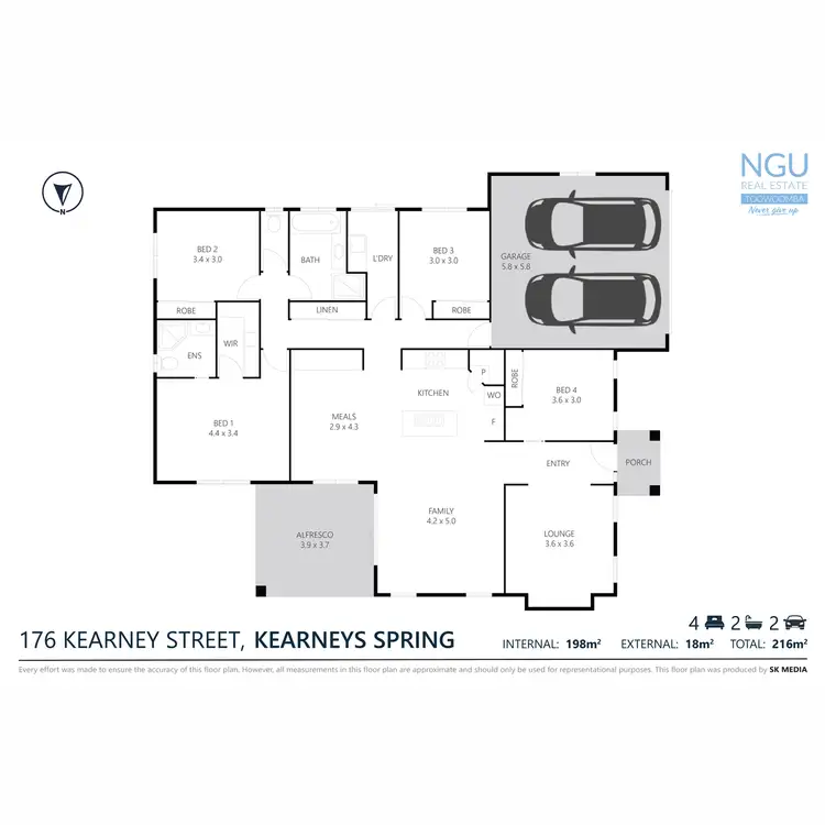Floorplan of Homely house listing, 176 Kearney, Kearneys Spring QLD 4350