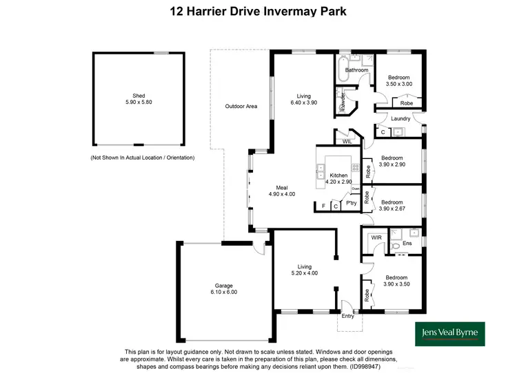 Floorplan of Homely house listing, 12 Harrier Drive, Invermay Park VIC 3350